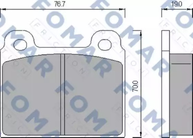 FOMAR FRICTION fo463481 -  Комплект тормозных колодок, дисковый тормоз